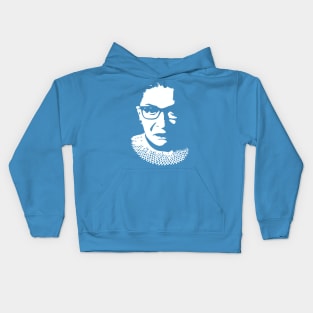 Ruth Bader Ginsburg Negative Space Portrait Kids Hoodie